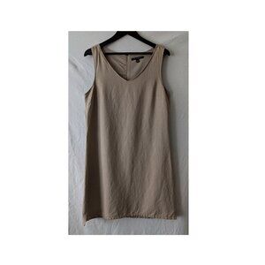 Beige sleeveless dress with back zipper (Size 8)